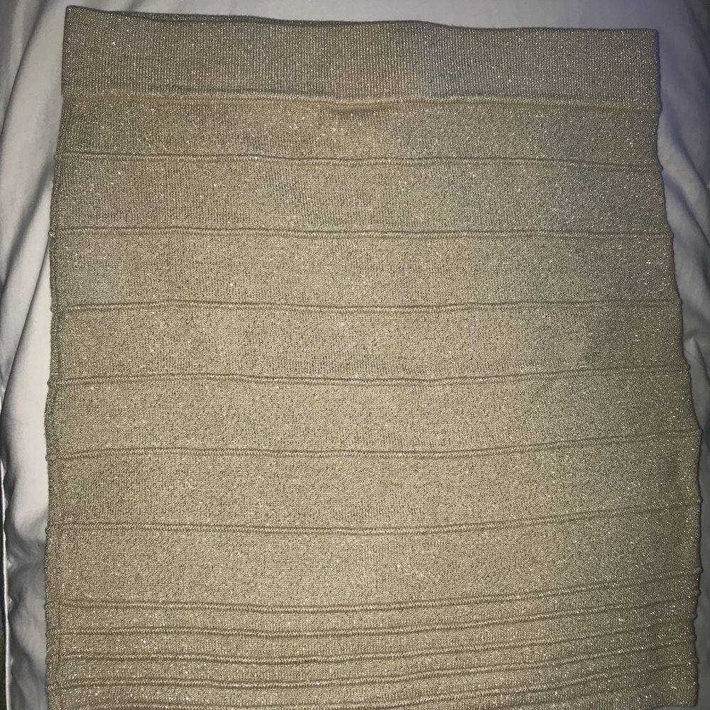 charlotte russe gold bandage skirt